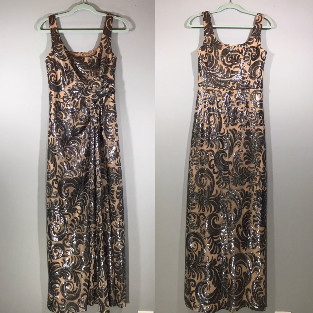 Sue Wong black sequins gown - new!